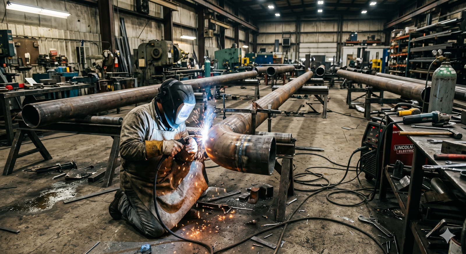 High pressure carbon steel steam pipeline fabrication project by Vasudha Innovative Engineering